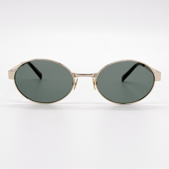 NEW SAINT LAURENT SL692 003 ROUND GREEN GOLD WOMEN SUNGLASSES SAINT LAURENT - Picture 3 of 14